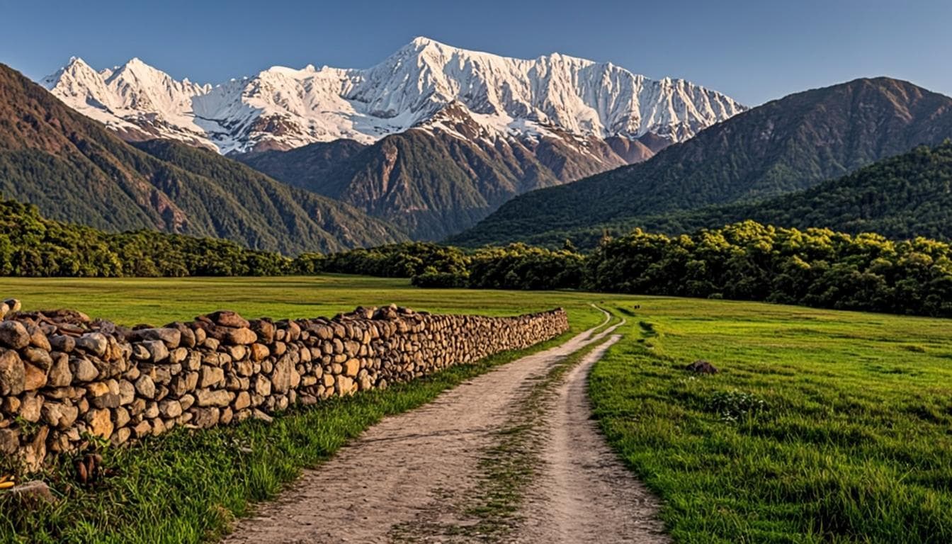 Scenic Langtang Valley landscape