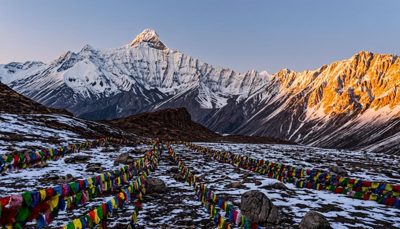 Rugged Manaslu mountain circuit pass
