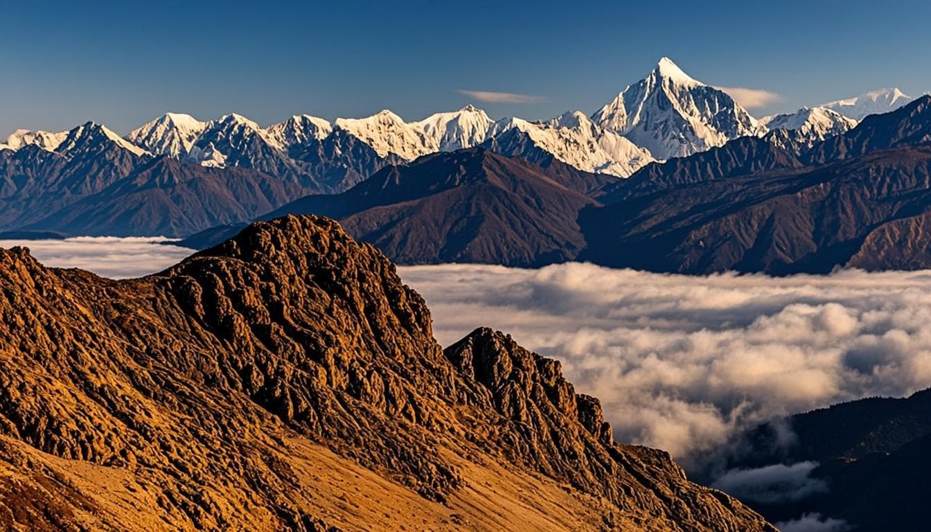 Mardi Himal ridge trail facing Machapuchare